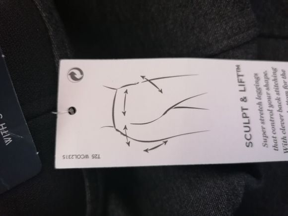 Womens M&S Leggings Size 12 Grey Sculpt & Lift Smart Autumn Winter - Picture 7 of 8